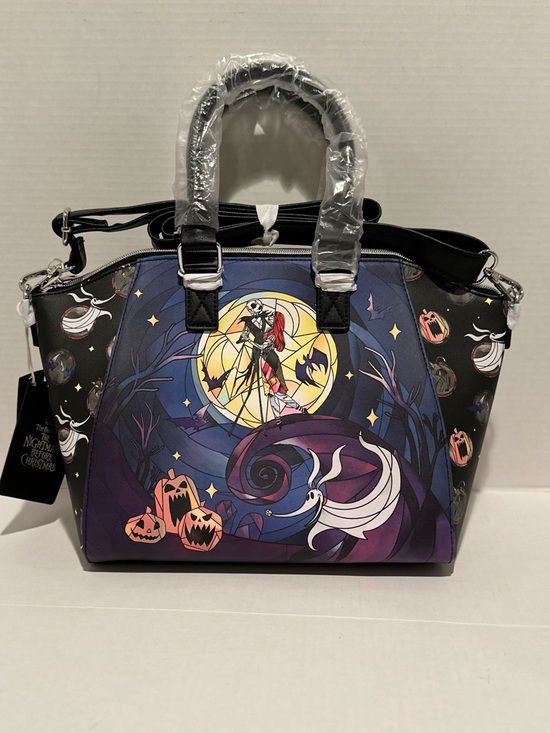 Loungefly Handbags - Loungefly Disney NWT The Nightmare Before Christmas Stained Glass Satchel Bag